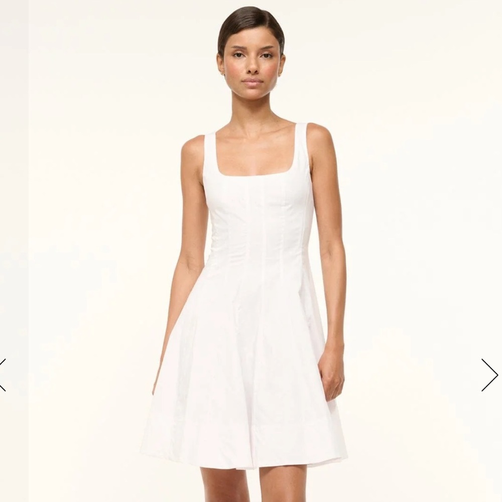 STAUD Wells White Mini Dress Size 4